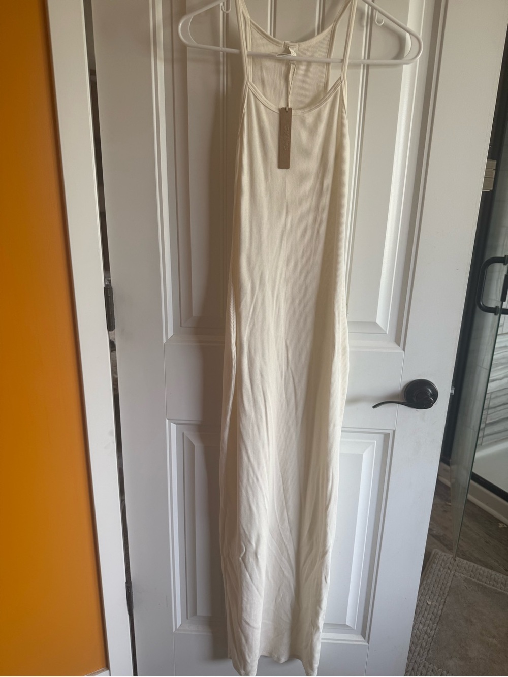 Skims Cotton Ribbed Long Tank Dress- NWT